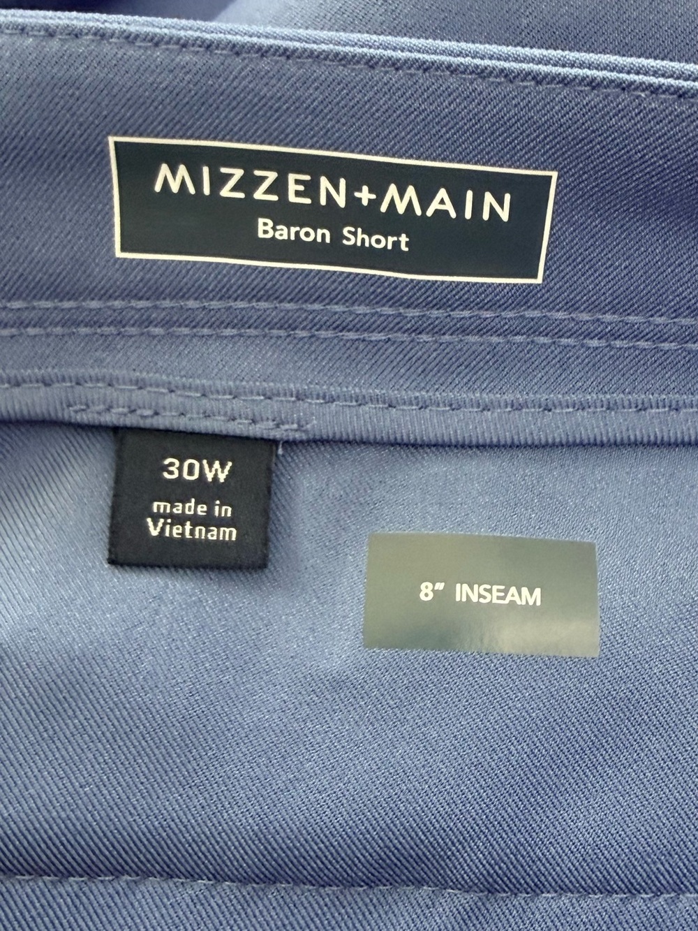 Mizzen+Main | Baron Shorts | Coastal Fjord Blue | Waist 30” Inseam 8” - Picture 3 of 3